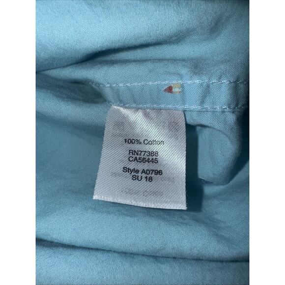 J Crew Men's L Classic Fit Long Sleeve Flex Oxford Shirt Sailboats Drinks - Picture 6 of 12